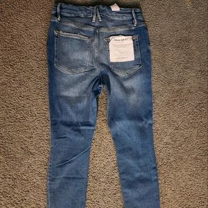 NWT Good American Good Waist Distressed Jeans